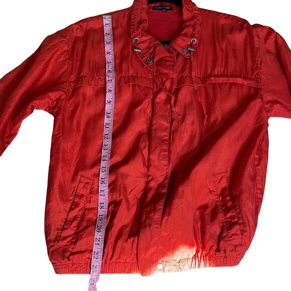 Eileen Fisher Silk Anorak Jacket Red Small INVS7 - Picture 11 of 12
